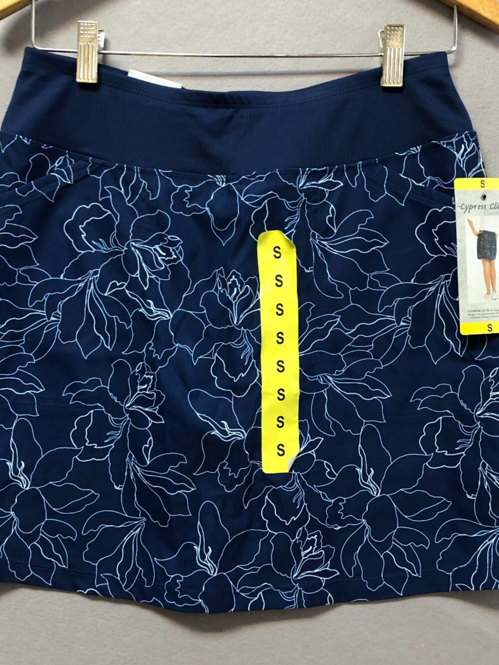 Cypress Club Skort Blue Floral Small New